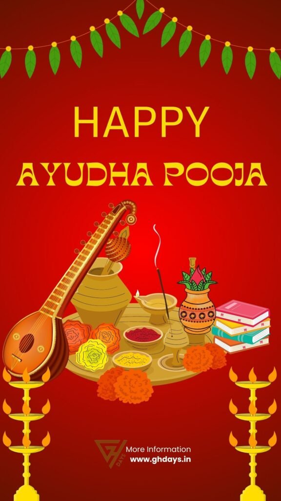 Happy Ayudha Pooja Wishes Greetings in English