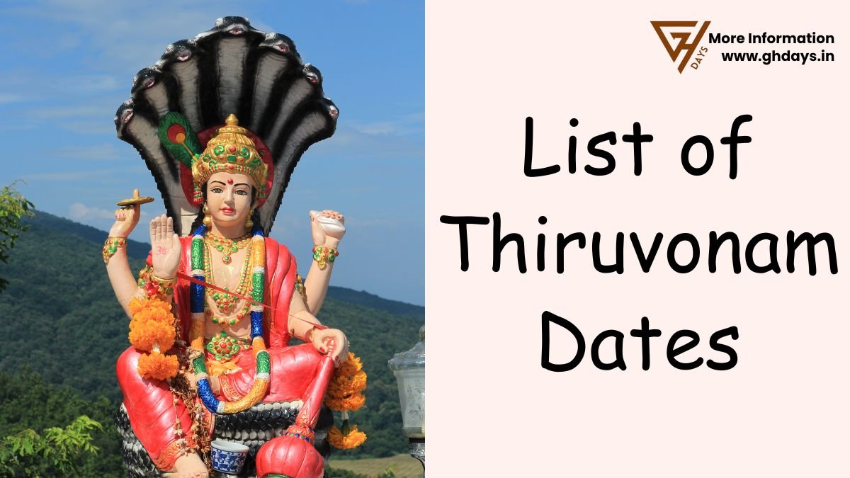 Thiruvonam Dates in 2024 GHDays