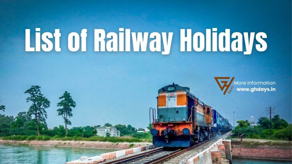 Railway Holidays List 2024 Zonal Wise Holiday Calendar PDF Download