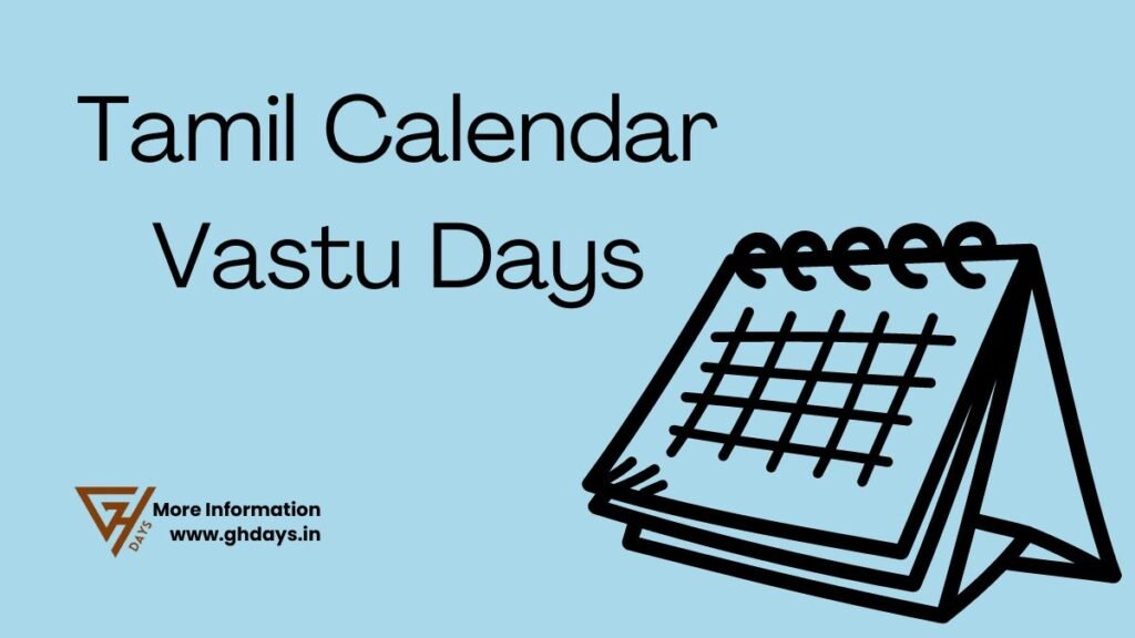 Tamil Calendar Vastu Days