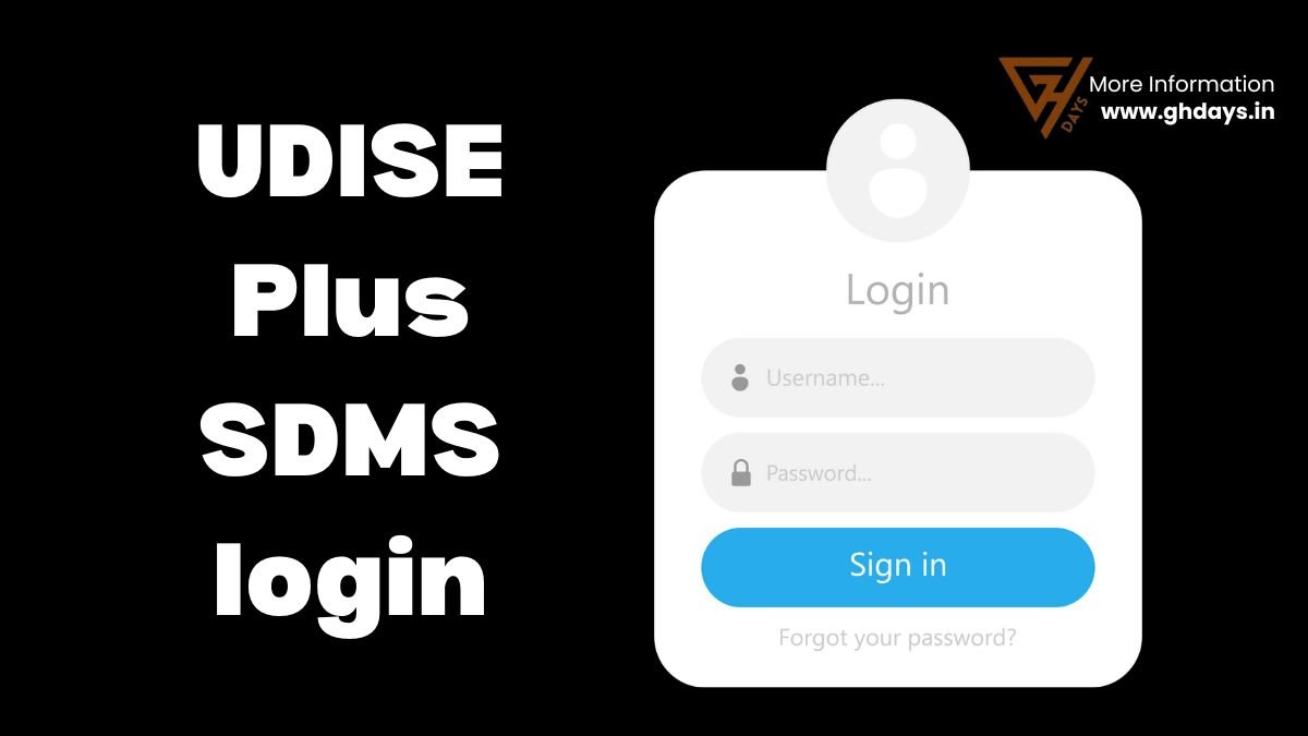 UDISE Plus SDMS login