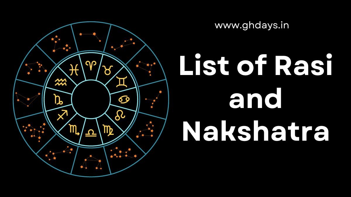 List of Rasi and Nakshatra